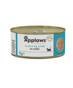 Applaws filetes de atún en caldo 70 gr, alimento húmedo complementario para gatos