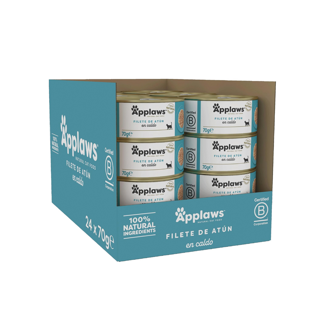 Applaws filetes de atún en caldo 70 gr caja completa Applaws filetes de atún en caldo 70 gr caja completa