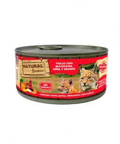 PELUCHOS-MASCOTAS-NATURAL-GREATNESS-POLLO-CON-MANZANA,-PIÑA-Y-PAPAYA-GATO