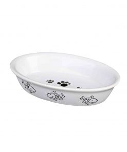 Comedero Cerámico Happy Fish Oval