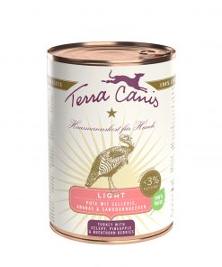 PELUCHOS MASCOTAS - TERRA CANIS - PAVO CON APIO, PIÑA Y BAYAS DE ESPINO LIGHT - 1