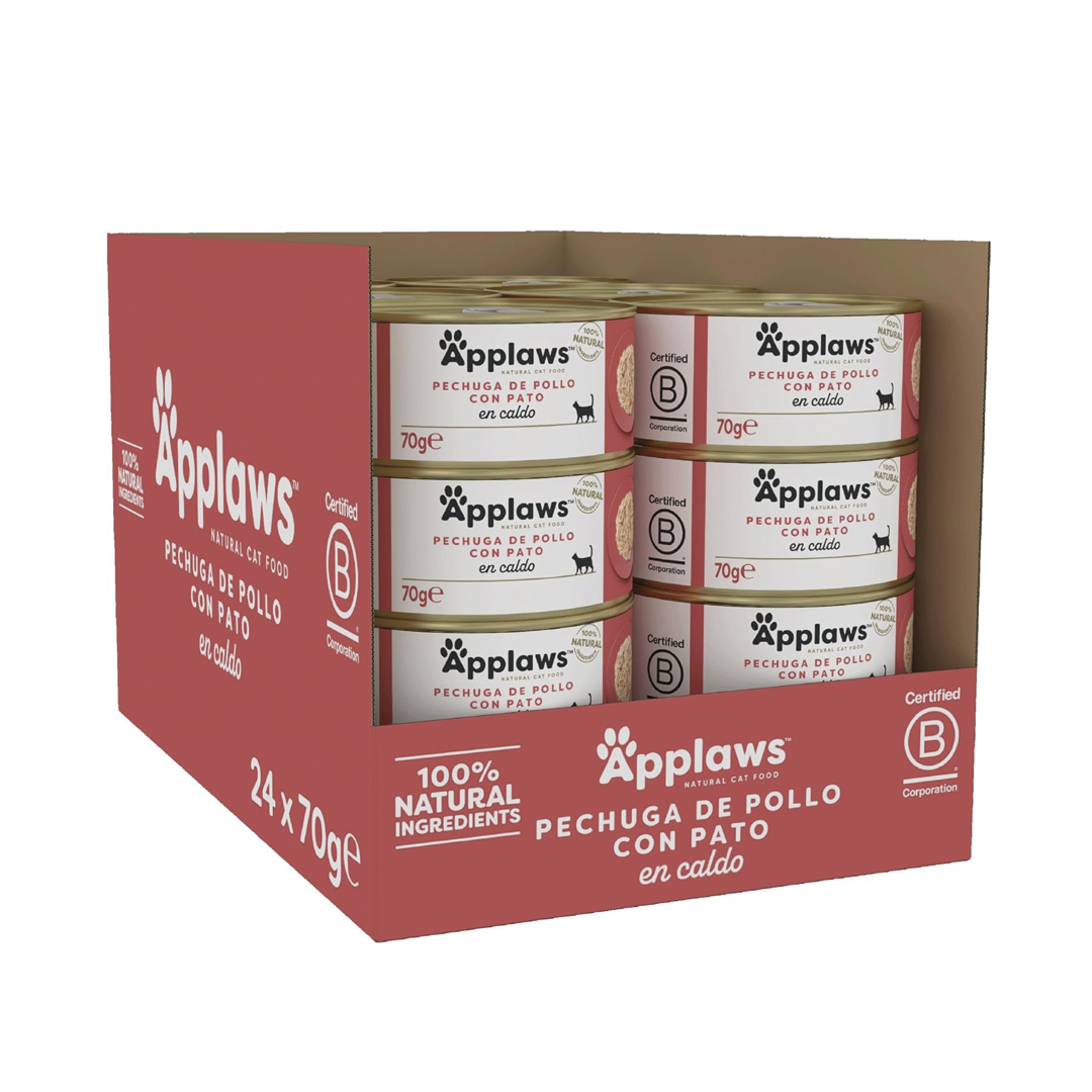 Applaws Pollo con Pato en Caldo 70 gr caja completa Applaws Pollo con Pato en Caldo 70 gr caja completa