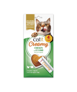Catit Creamy - Snack de Pollo y Cordero para gatos
