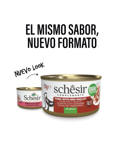 PELUCHOS-MASCOTAS-SCHESIR---ATÚN-CON-SALMONETE-EN-GELATINA-NUEVO-FORMATO