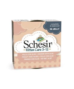 PELUCHOS-MASCOTAS-SCHESIR---KITTEN-POLLO-CON-ALOE-EN-GELATINA