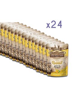 PELUCHOS-MASCOTAS-CARNILOVE---POUCH-DE-CONEJO-CON-CALÉNDULA-PACK-24