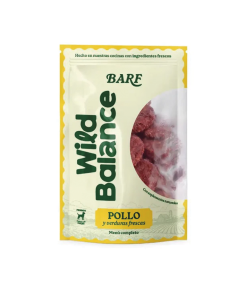 Wild Balance Menú de Pollo con verduras frescas, dieta natural barf para perros
