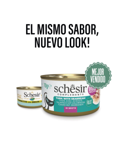 PELUCHOS-MASCOTAS-SCHESIR-ATÚN-CON-DORADA-EN-CALDO-NUEVO-FORMATO