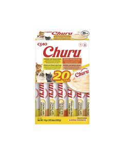 PELUCHOS-MASCOTAS-INABA-CHURU-PACK-20-UDS-POLLO-Y-BUEY