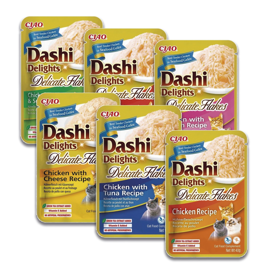 Multipack-Dashi-Delicate-flakes Multipack de todas las recetas de dashi delicate flakes para gatos a un precio económico