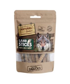 snacks de sticks de cordero para perros de Natural greatness