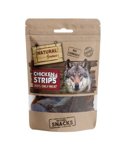 snack de tiras de pollo para perros y gatos de Natural greatness