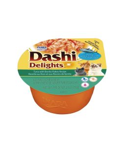Ciao Dashi Delight Atún con Copos de Bonito en Caldo, alimento húmedo complementario para gatos