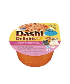 Ciao Dashi Delight Atún con Salmón en Caldo, alimento húmedo complementario para gatos