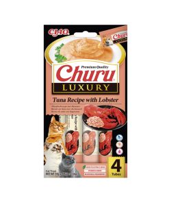 Inaba Churu Luxury Atún con Langosta snack en crema para gatos