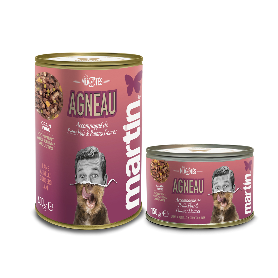 Martin Guiso de Cordero con guisantes y batatas 150 y 400 gr Martin Guiso de Cordero con guisantes y batatas. Les Mijotes - alimento húmedo completo para perros