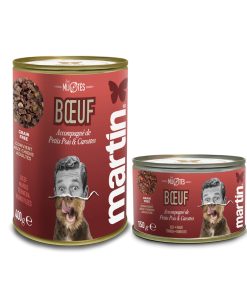 Martin Guiso de Vacuno con guisantes y zanahorias. Les Mijotes - alimento húmedo completo para perros