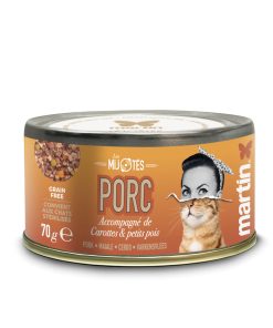 Martin Guiso de cerdo con zanahorias y guisantes. Les Mijotes - alimento húmedo completo para gatos