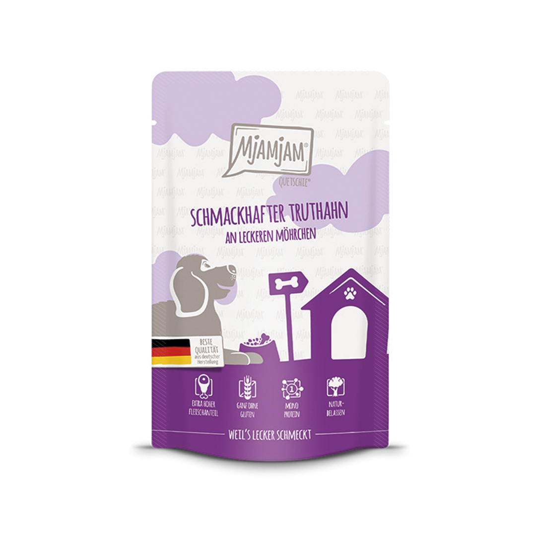 MjAMjAM Paté de Pavo con Zanahorias MjAMjAM Paté de Pavo con Zanahorias, alimento húmedo completo para perro