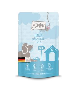 MjAMjAM Puppy Paté de Pollo con Huevo, alimento húmedo completo para perros cachorros y junior