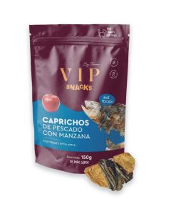 Caprichos de Pescado con manzana, snack natural para perros