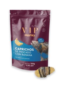 Caprichos de Pescado con plátano snack natural para perros