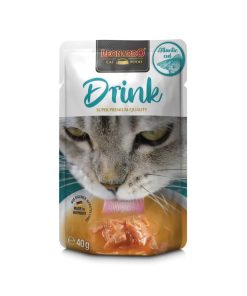 Leonardo Drink Caldo de Pollo y Bacalao, alimento húmedo complementario para gatos