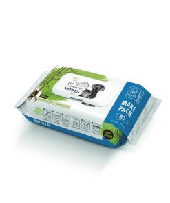 M-Pets - Toallitas Bamboo 80 uds para perros y gatos