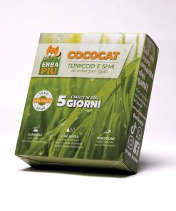 Erbapiú Cococat, semillas de hierba gatera con fibra de coco, sin plásticos