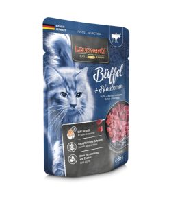 Leonardo Paté Búfalo con Pollo y Arándanos, alimento húmedo completo para gatos