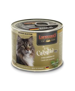 Leonardo Paté Caballo con calabacín, alimento húmedo completo para gatos