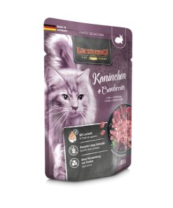 Leonardo Paté Conejo con Pollo, Ternera y Arándanos, alimento húmedo completo para gatos
