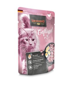 Leonardo Paté de Ave con Ternera y Huevo, alimento húmedo completo para gatos