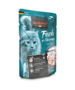 Leonardo Paté pescado y gambas, alimento húmedo completo para gatos