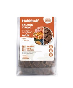 HobbitAlf Air-Dried Superfood Salmón y Pavo, alimento completo para perros adultos