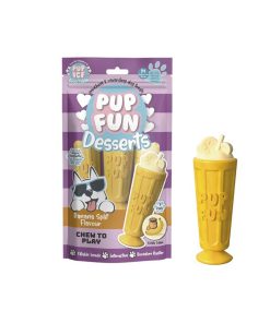 Pup Ice Banana split rellenable, snack helado rellenable para perros