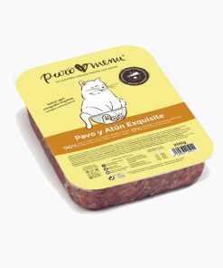 Puromenu Menú Pato y Atún Exquisite, alimento natural cociando para gatos
