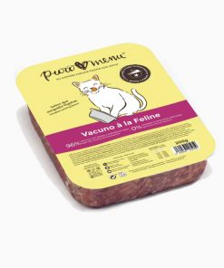 Puromenu Menú Vacuno à la feline, alimento natural cocinado para gatos
