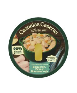 Wild Balance Cazuela casera de Boquerón, pavo y manzana, alimento húmedo completo para perros